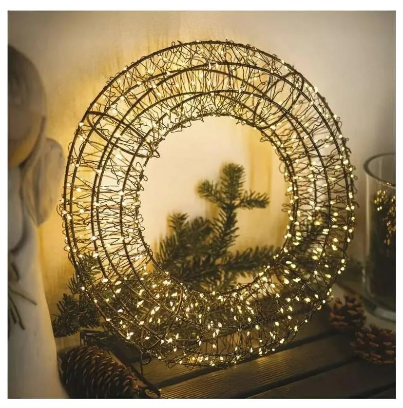 Świąteczna dekoracja LED 480 diod, 230 V, śr. 38 cm