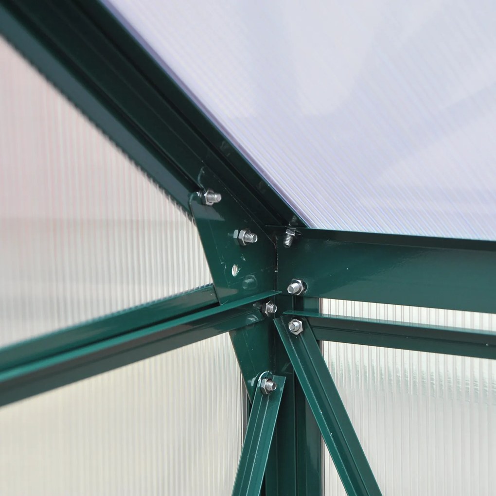 Outsunny aluminiowa szklarnia ze świetlikiem 190 x 192 x 201 cm