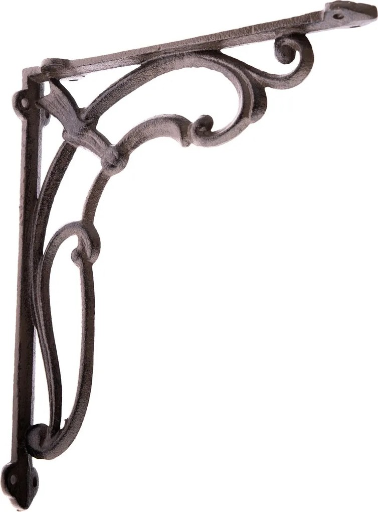 Konsola żeliwna Nina czarny, 2,5 x 20 x 23,5 cm