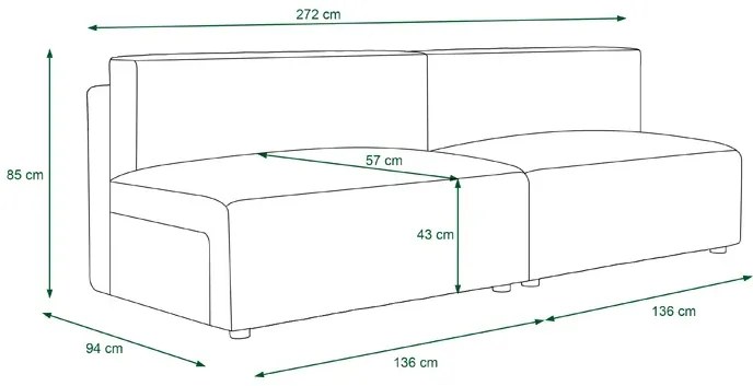 Beżowa rozkładana sofa - Lider 3X