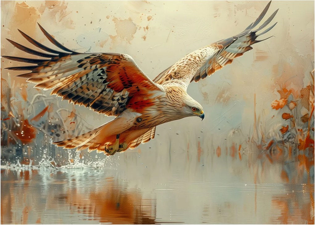 Obraz na szkle - Ptak drapieżny (70x50 cm)