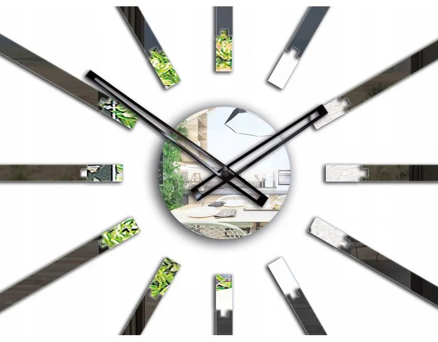 Zegar ścienny naklejany duży nowoczesny akrylowy na ścianę do kuchni salonu