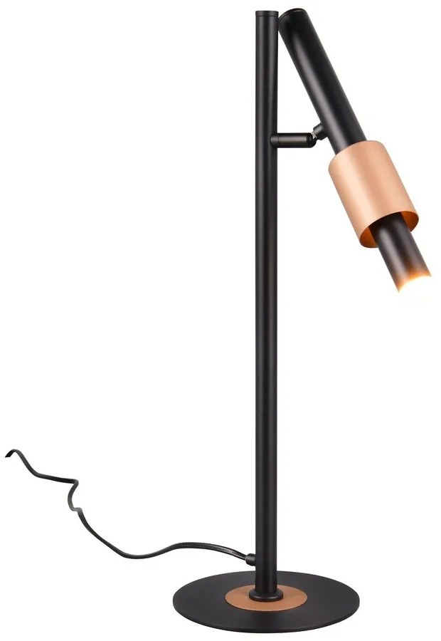 Czarna/w kolorze brązu lampa stołowa LED (wysokość 50 cm) Ikaris – Trio Select