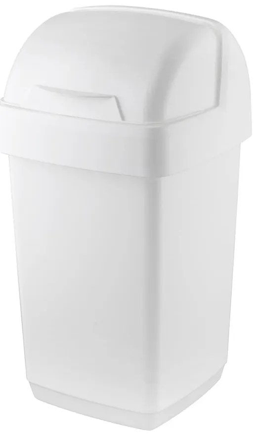 Biały kosz na śmieci Addis Roll Top, 22,5x23x42,5 cm