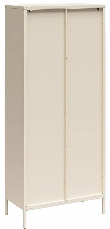 Kremowa metalowa witryna 80x186x40 cm Luna – Støraa