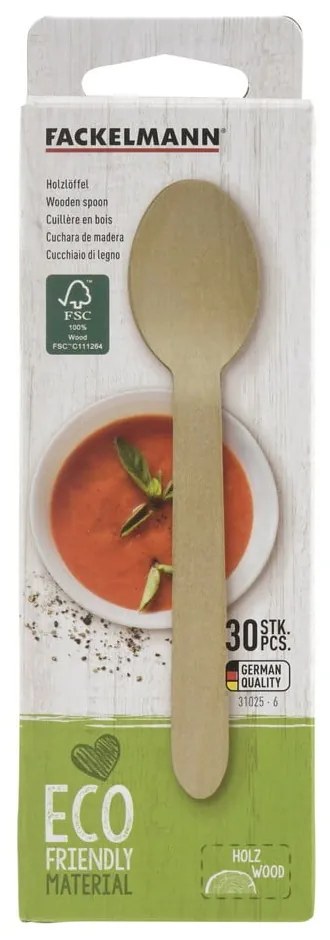 Zestaw 30 drewnianych łyżek Fackelmann Nature