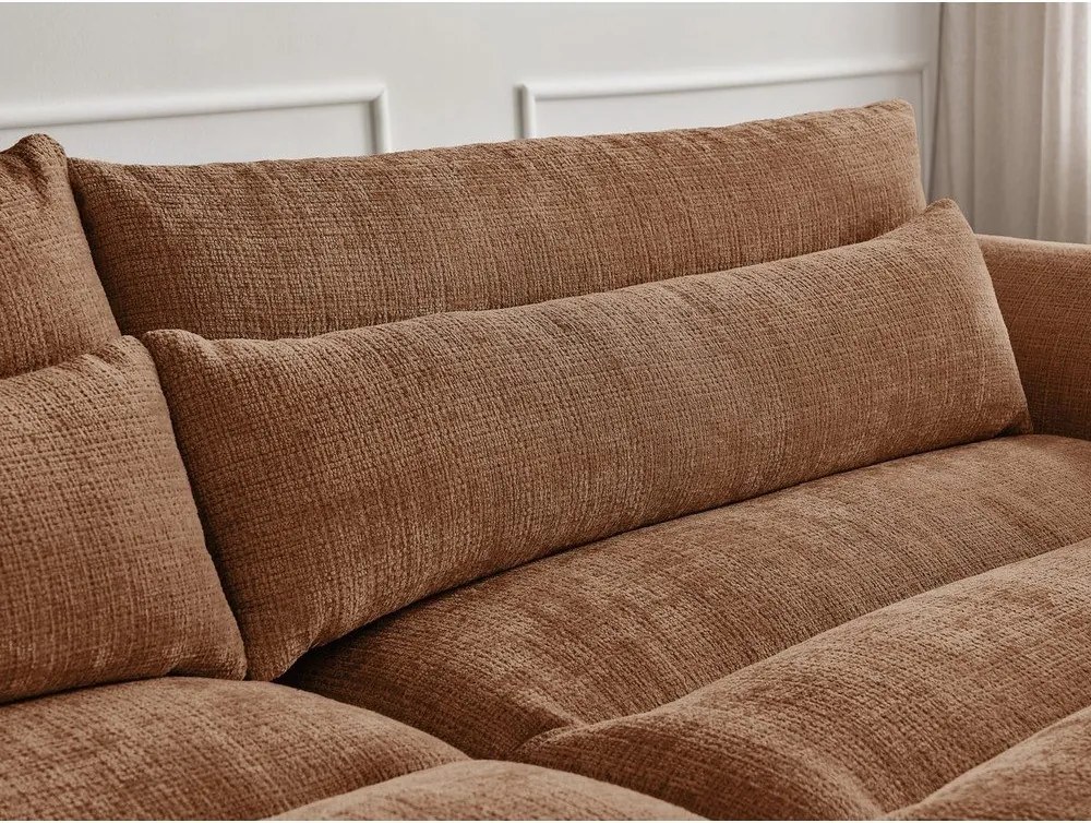 Pomarańczowa sofa z tkaniny szenilowej 276 cm Neil – Bobochic Paris