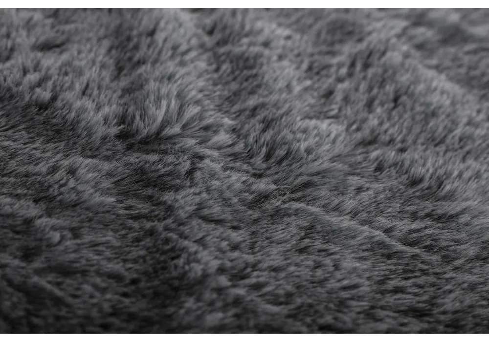 Szary koc ze sztucznego futra 150x200 cm Ruby – Tiseco Home Studio