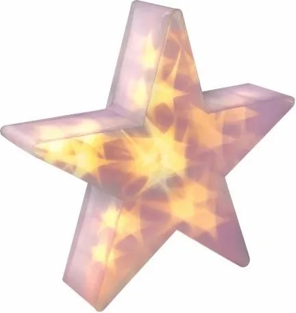Świąteczna gwiazda z efektem 3D - 35 cm, 20 LED, ciepła biel
