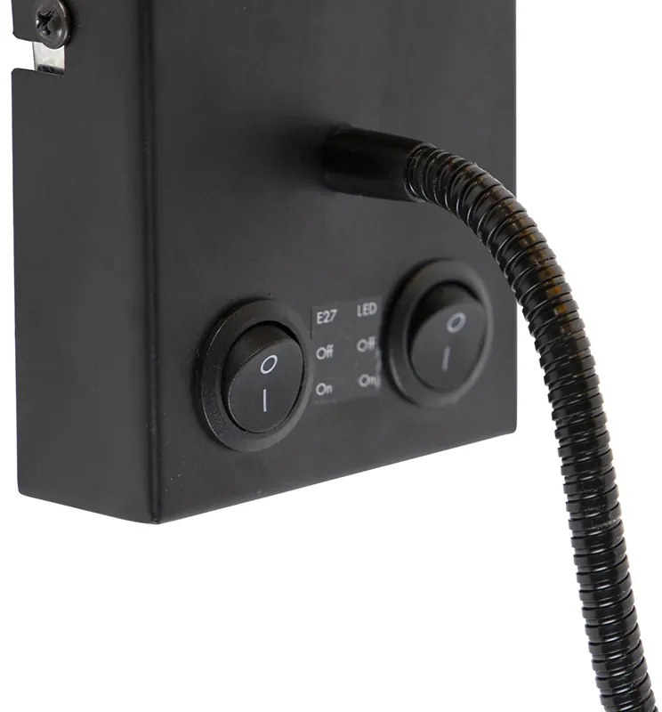 Lampa ścienna czarna z aksamitnym żółtym kloszem - Stacca Nowoczesny Oswietlenie wewnetrzne