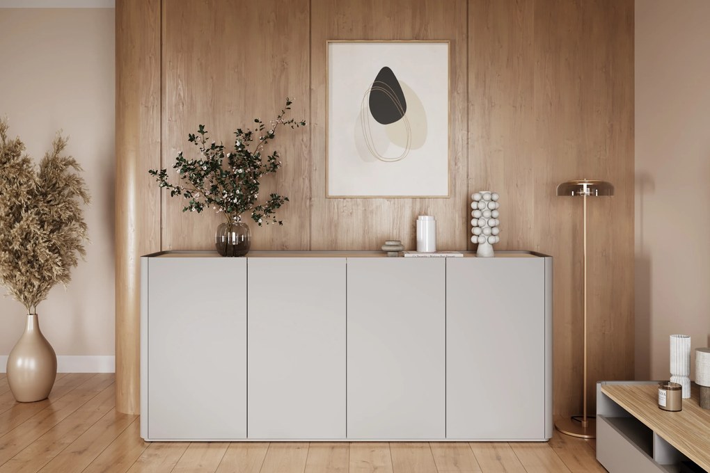 Komoda Elivo 200 cm - kaszmir / dąb olejowany