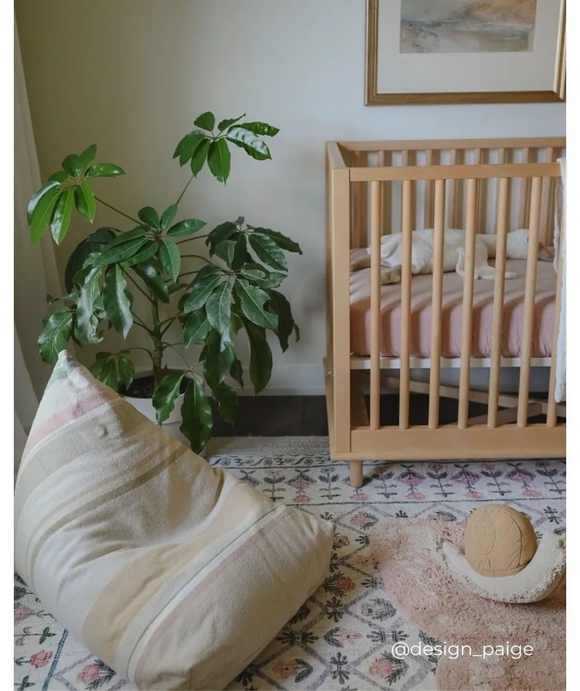 Kremowy dziecięcy worek do siedzenia Cleo Multi Stripe – Lorena Canals