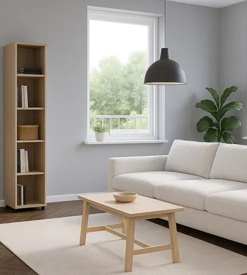 Minimalistyczny Regał Biurowy 5 Półek Wenge G9-C37
