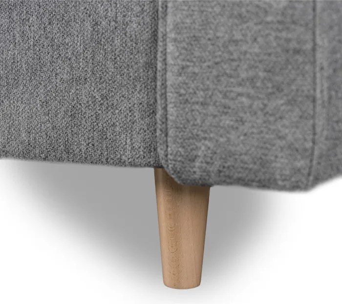 Sofa z Funkcją Spania MALTA Wersalka Rozkładana Dwuosobowa Szara Nowoczesna do Salonu