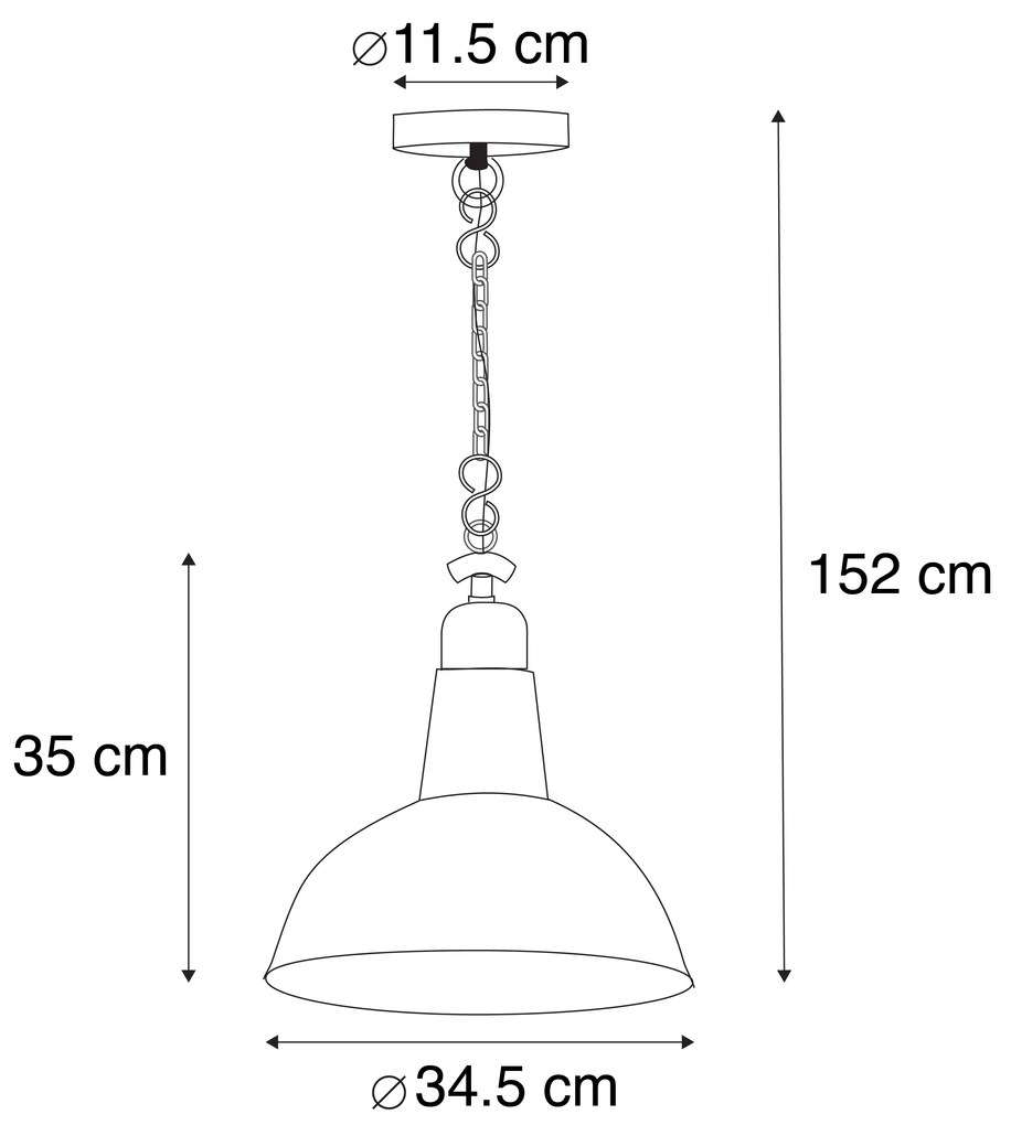 Industrialna lampa wisząca antyczny miedź - GoliathPrzemysłowy Oswietlenie wewnetrzne