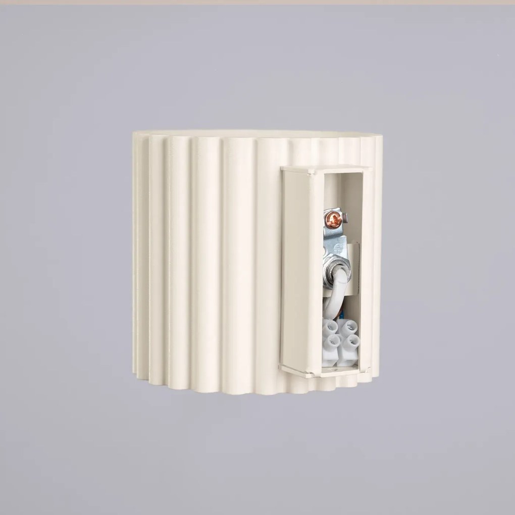 Kinkiet AURA beżowy G9 ryflowany SOLLUX  LIGHTING