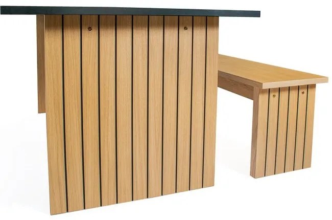 Stół z blatem w dekorze dębu 90x160 cm Stripe – Woodman