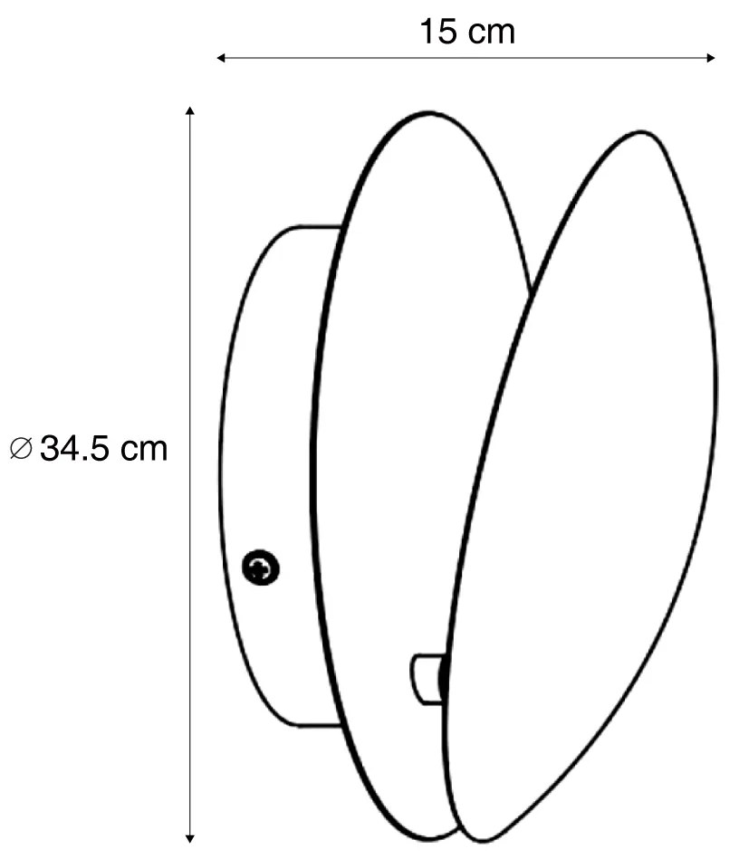 Nowoczesny Kinkiet / Lampa scienna miedziany 34,5 cm 2-źródła światła - Sunrise Nowoczesny Oswietlenie wewnetrzne
