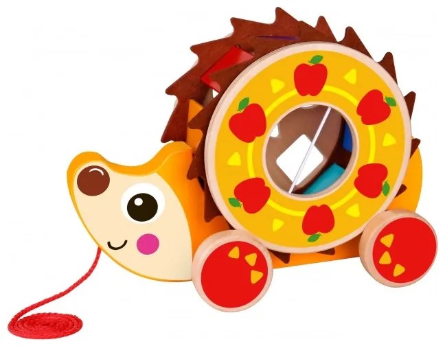 Tooky toy duży drewniany sorter jeż do ciągnięcia 2w1