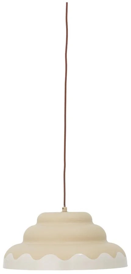 Kremowa lampa wisząca z metalowym kloszem ø 40 cm Lacya – Bloomingville