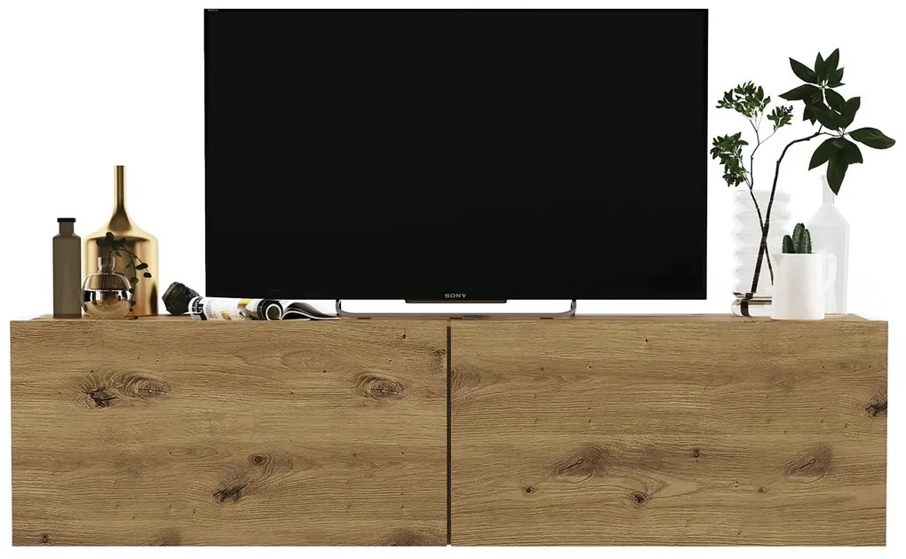 Ścienna szafka rtv dąb artisan - Merol 6X