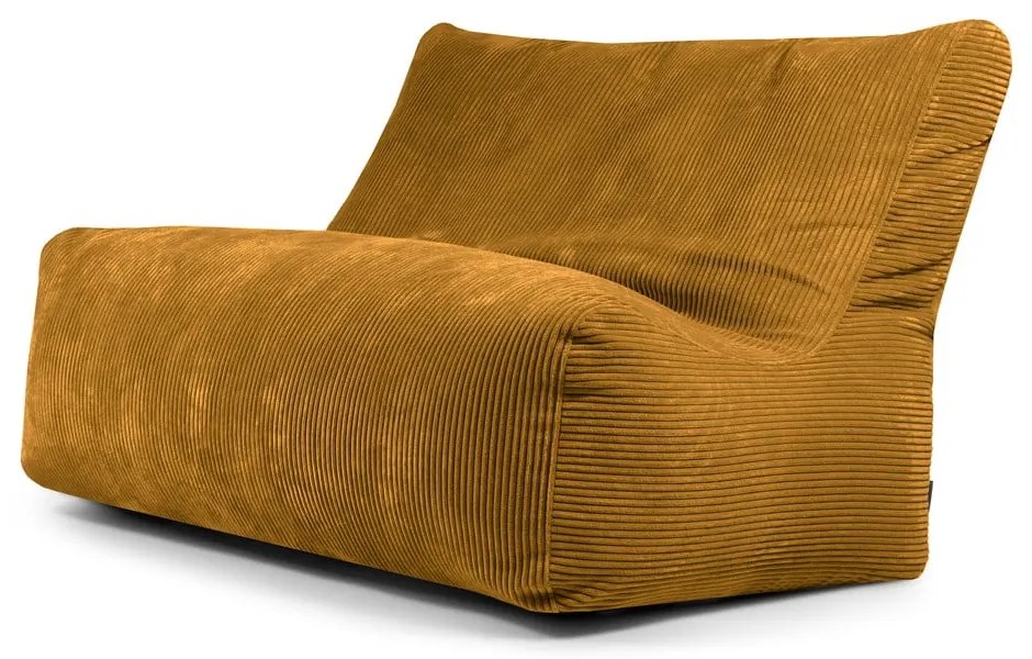 Musztardowy sztruksowy worek do siedzenia Sofa Seat Lounge – SLOWDOWN
