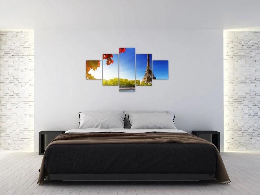 Obraz - jesień w Paryżu (125x70 cm)