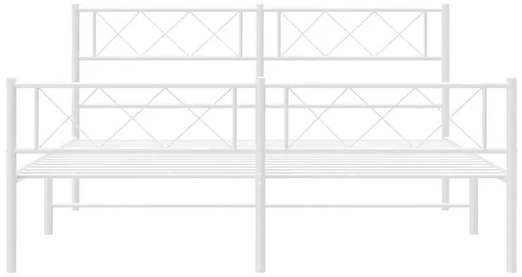 Łóżko małżeńskie biały metal 140x200 cm - Raffa