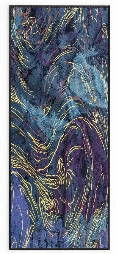 Ciemnoniebieski dywan odpowiedni do prania 80x150 cm Swirls – Oyo Concept