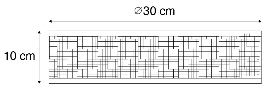 Orientalna lampa sufitowa rattan 30 cm - TrommaKolonialny Oswietlenie wewnetrzne
