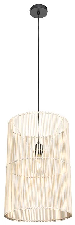 Skandynawska lampa wisząca bambusowa - Natasja Rustykalny / Vintage Oswietlenie wewnetrzne