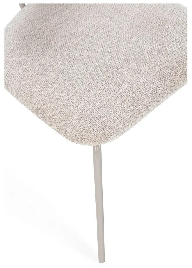 Beżowe/w naturalnym kolorze tapicerowane krzesło Olimpia – MOME