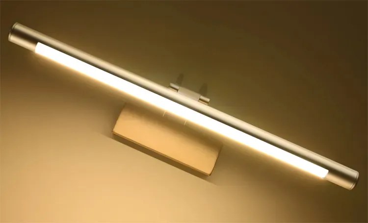 Złoty satynowy regulowany kinkiet LED - D182 W8-H36