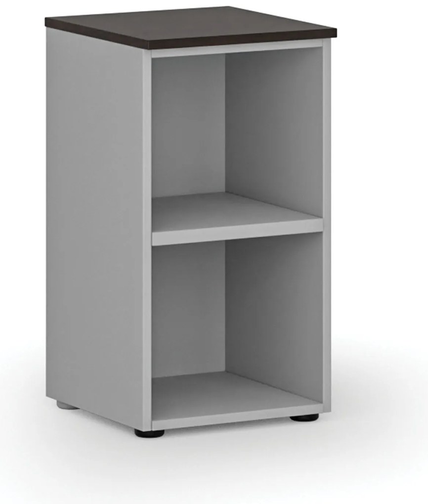 Regał biurowy PRIMO GRAY, 400 x 420 x 740 mm, szary/wenge