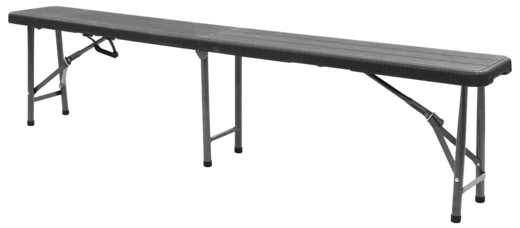 Zestaw czarnych ławek ogrodowych D4-N37