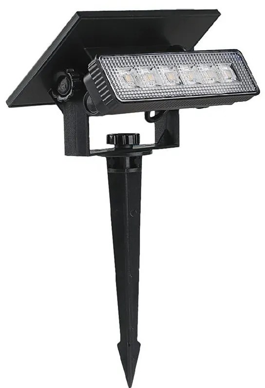 LED lampka solarna LED/0,9W/3,7V 3000K IP65 1200 mAh czarna