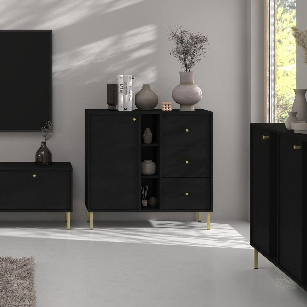 Komoda TORINO 100 cm do Salonu Sypialni Grafit