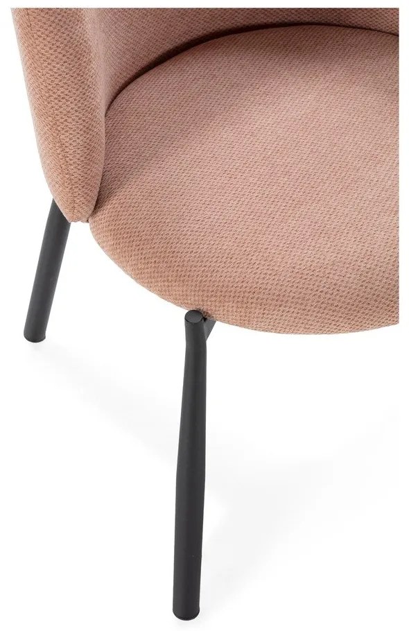 Brzoskwiniowe tapicerowane fotele jadalniane zestaw 2 szt. Ginny – MOME