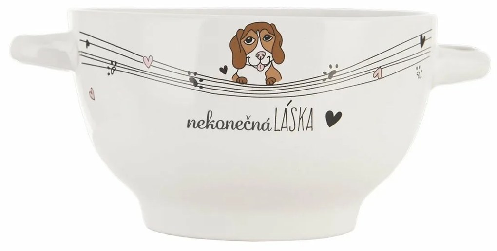 Orion Miska ceramiczna Niekończąca się miłość Pies, śr. 14 cm