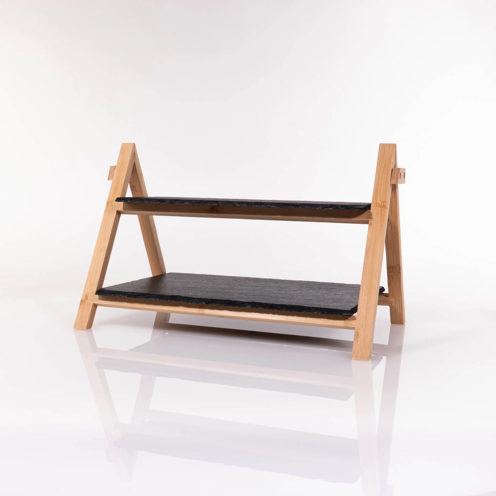 Patera bambusowa do serwowania, łupek kamienny, Kesper