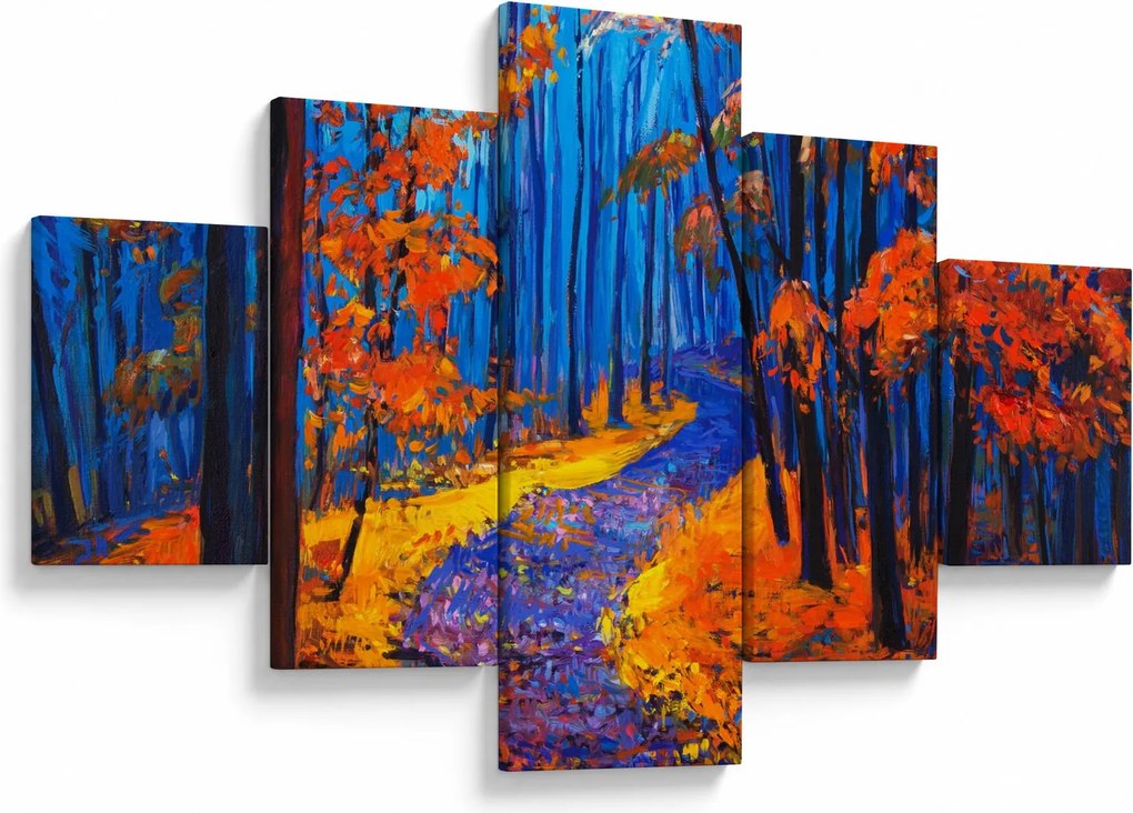 Obraz jesiennego lasu (125x70 cm)