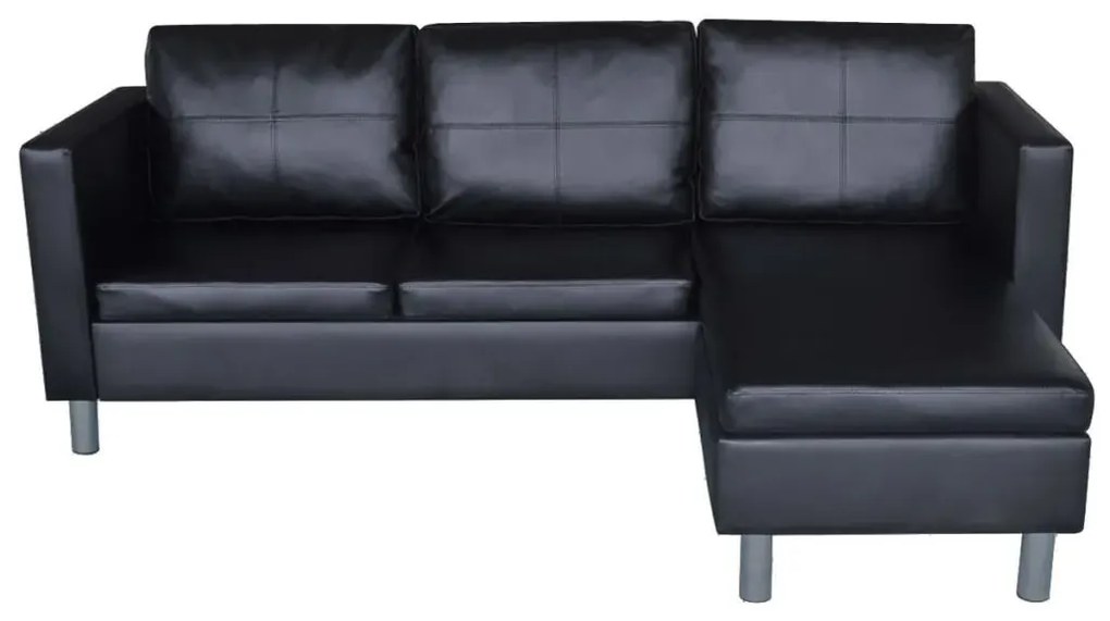 Czarna elegancka sofa 3-osobowa B4-B98