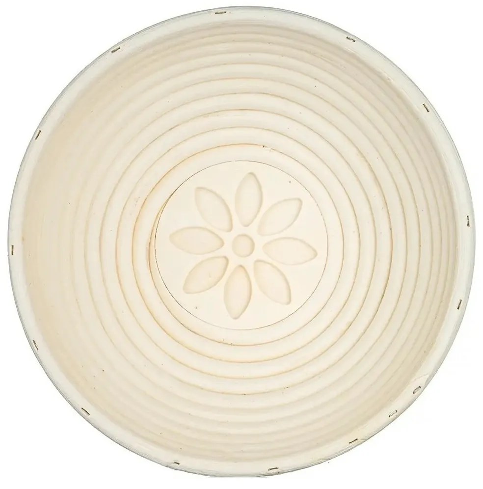 Banquet Okrągła patelnia do chleba naturalna,średnica 21 x wys. 7,5 cm, kwiatek