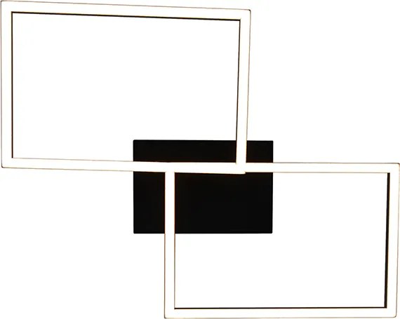 Plafon kwadratowy czarny 3-stopniowy ściemniacz - Plazas Novo