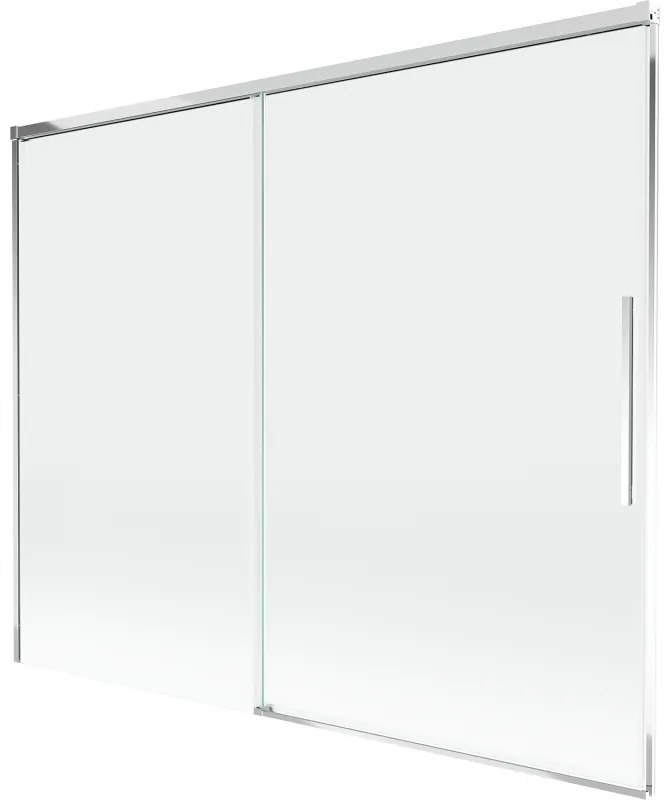Mexen Rox parawan nawannowy 2-skrzydłowy rozsuwany 190 x 150 cm, transparent, chrom - 8C9-190-001-01-00