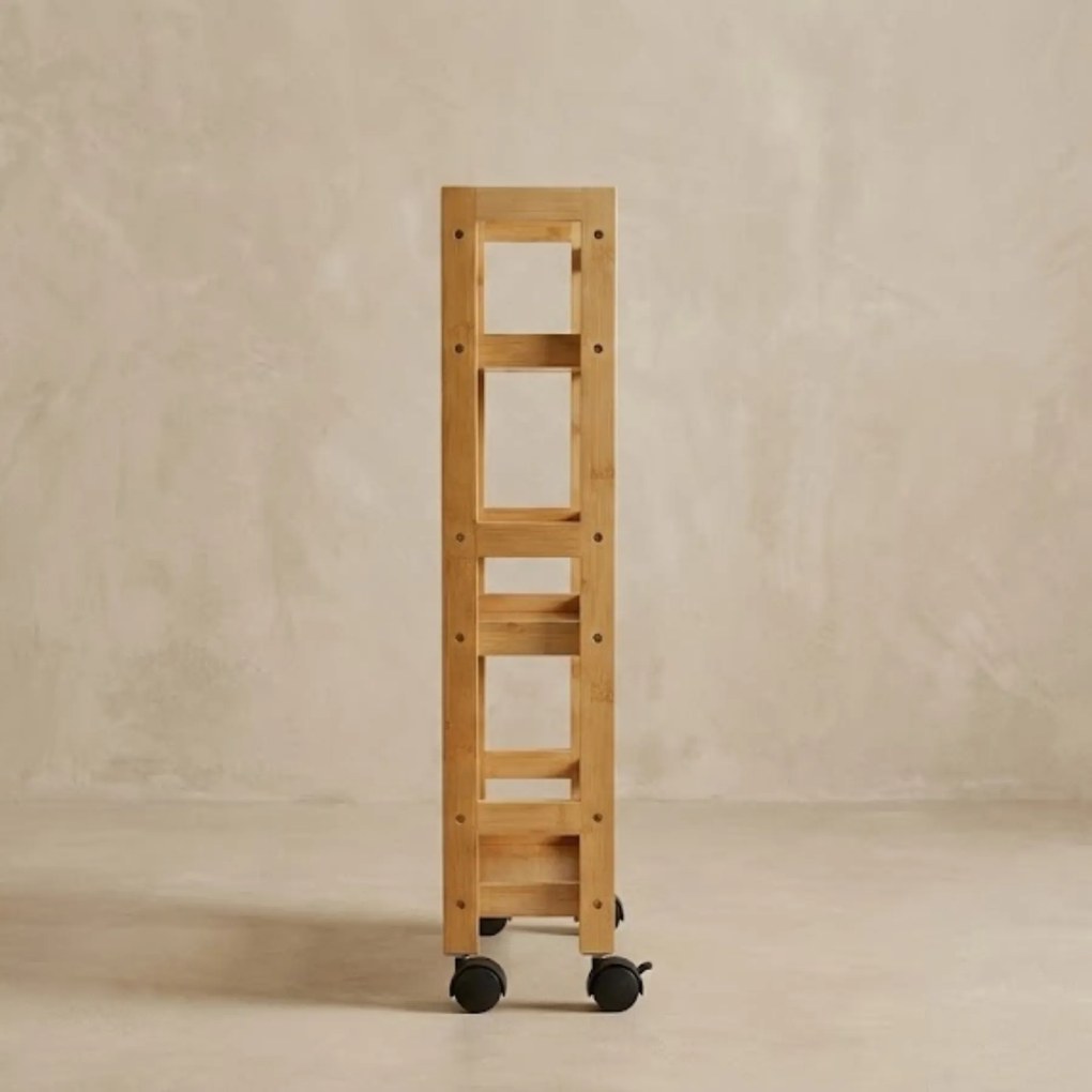 Wąski regał łazienkowy na kółkach, 3 półki KLUK, 76 cm