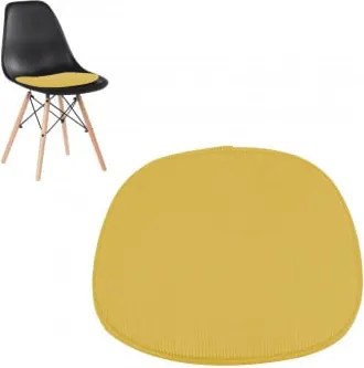 Poduszka 41x34,5 Cm Na Krzesło Z Aksamitu Scand Musztarda - Sklum