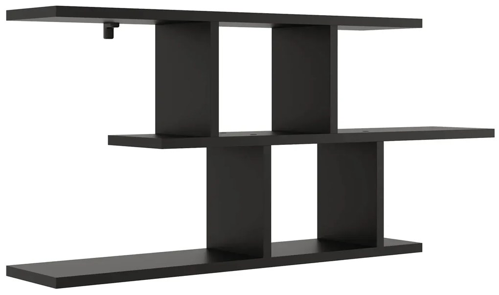 Czarna minimalistyczna półka ścienna N4-F01