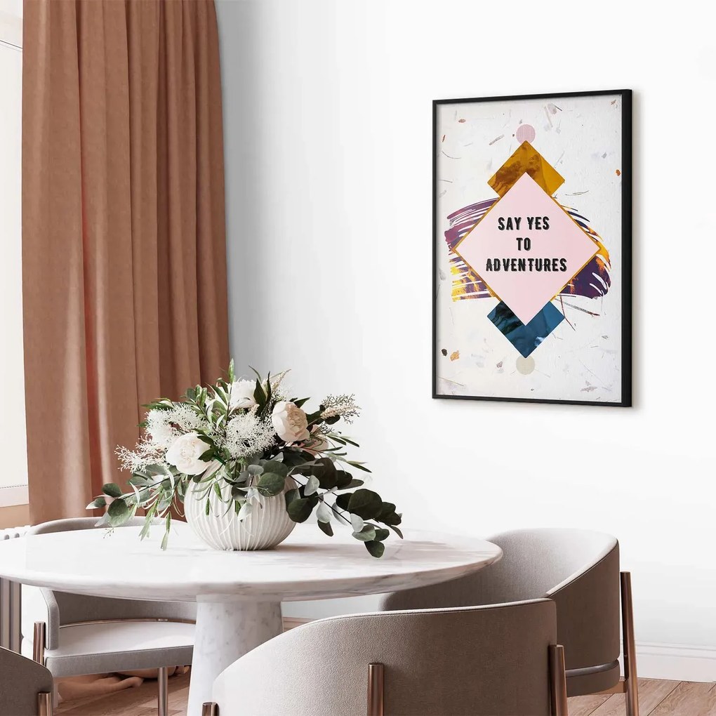 Plakat Say yes 60x90 cm z ramą czarną bez marginesu ARTGEIST B