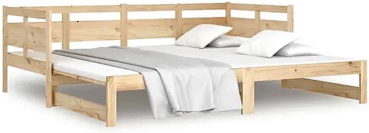 Łóżko rozsuwane z naturalnej sosny 2x(80x200) cm - Givefi 3X